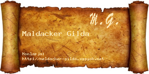 Maldacker Gilda névjegykártya